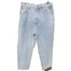 Oli Wide Leg High Rise Baggies Lt Wash Blue Jeans Size 28 100% Org Cotton Perth